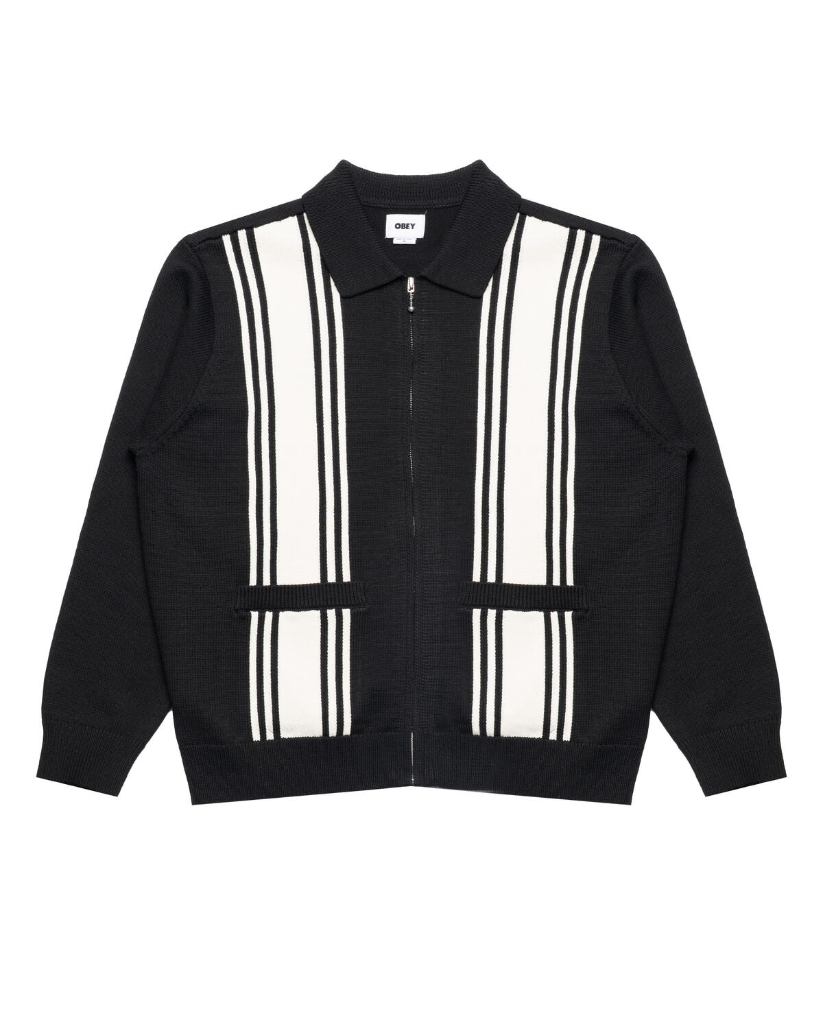 Obey MATT ZIP UP SWEATER | 151010046-BKM | AFEW STORE